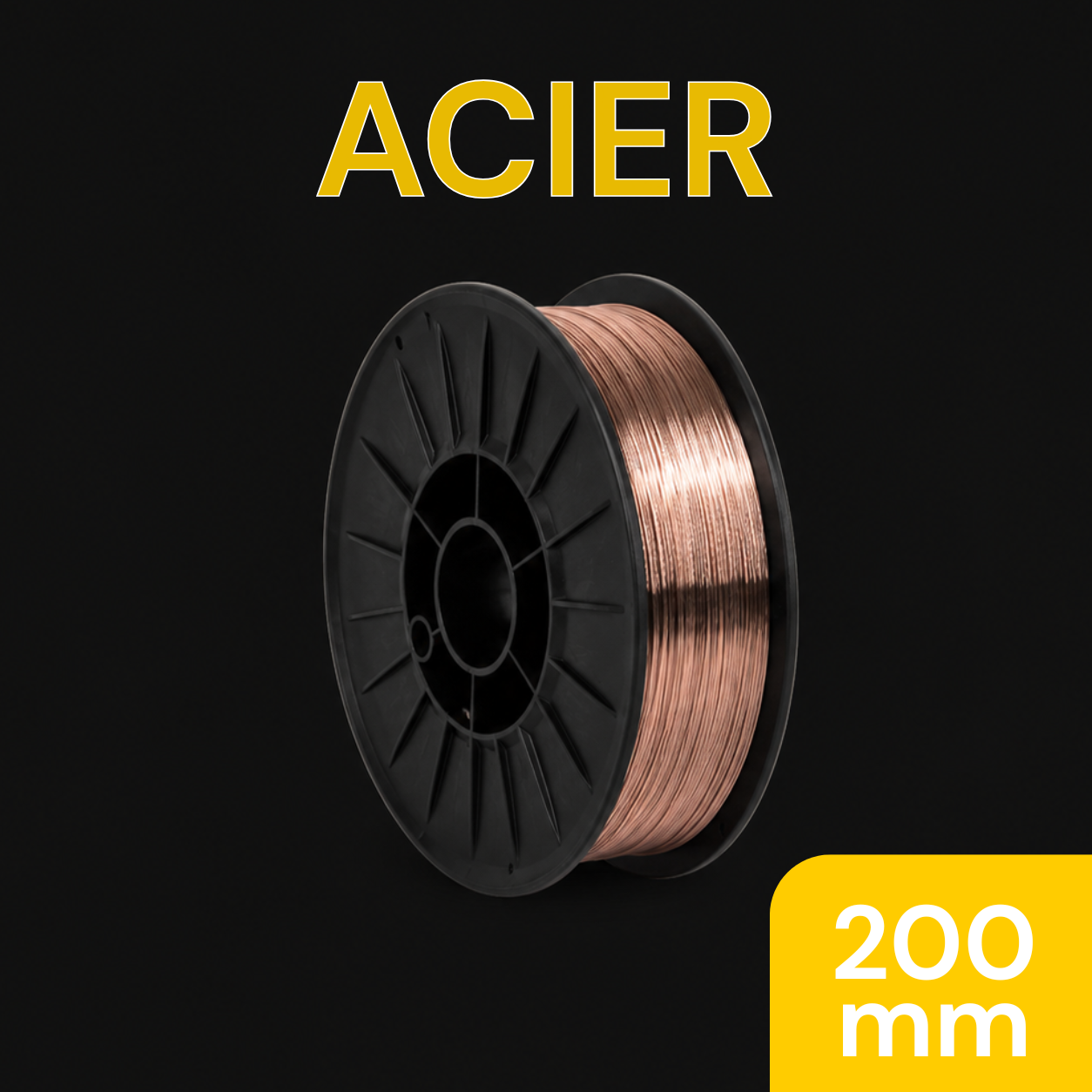 Bobine de fil ACIER - Diamètre 200 mm