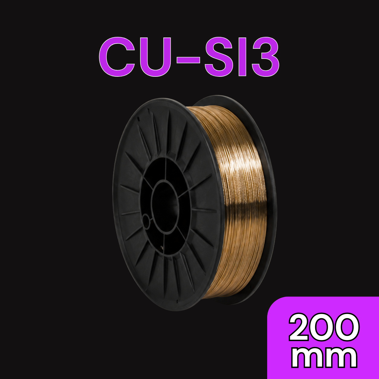 Bobine de fil CUPRO SILICIUM - Diamètre 200 mm
