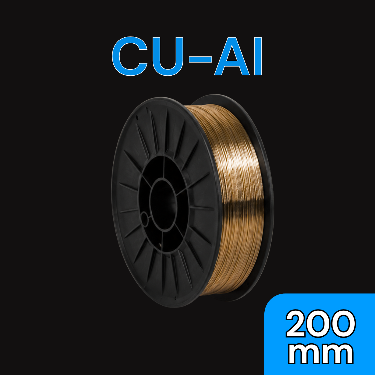 Bobine de fil CUPRO ALUMINIUM - Diamètre 200 mm