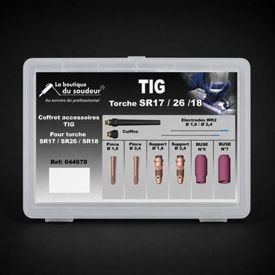 Coffret de pièces pour torche tig SR17