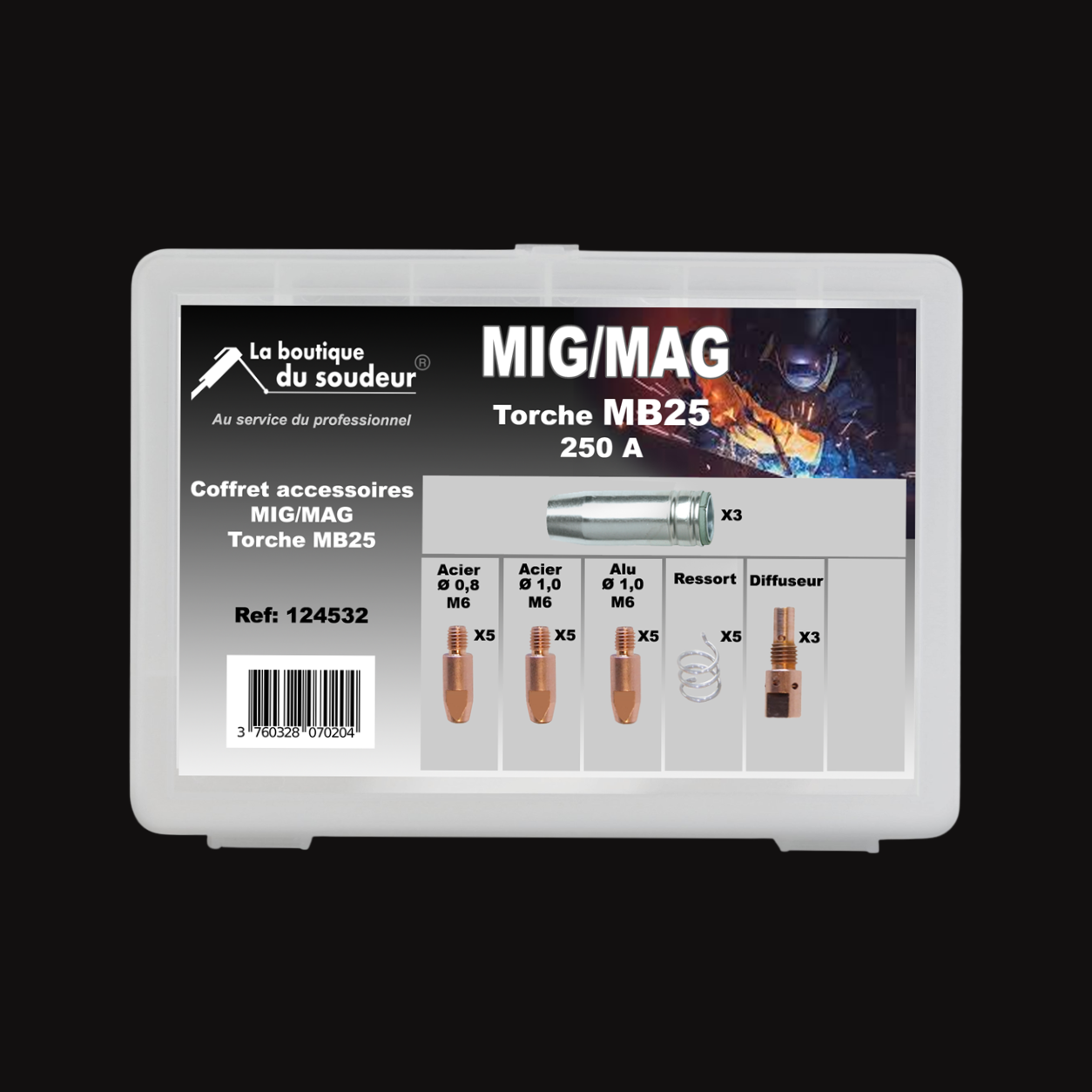 Coffret de maintenance pour torche 250A - MB25