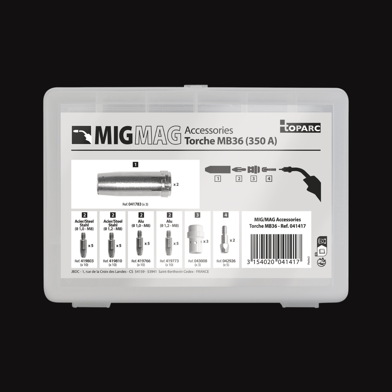 Coffret de maintenance pour torche 350A - MB36