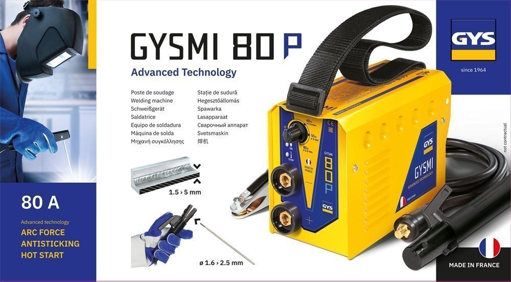 Poste à souder GYSMI 80P - Livré en boite carton - GYS