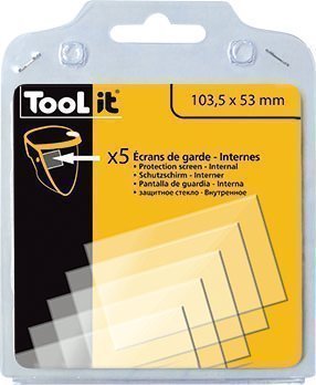 5 Écrans de garde -  Intérieur 103,5 x 53 mm  pour masque LCD MASTER 9-13G
