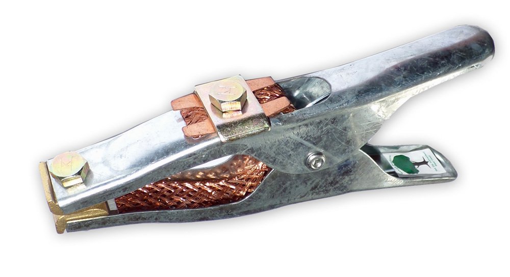 Pince de masse en tôle 300/400 Amp avec tresse  - GYS -