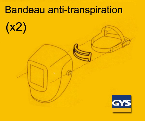 2 Bandeaux anti transpiration serre-tête pour masque LCD et Flip Flap