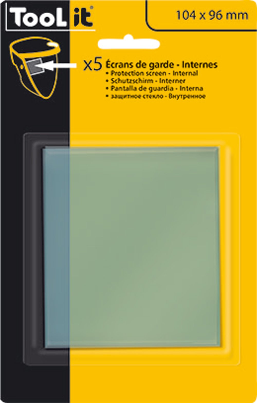 5 Écrans de garde -  Intérieur 104 x 96 mm  pour masque LCD SPACEWIEW  5-9 / 9-13
