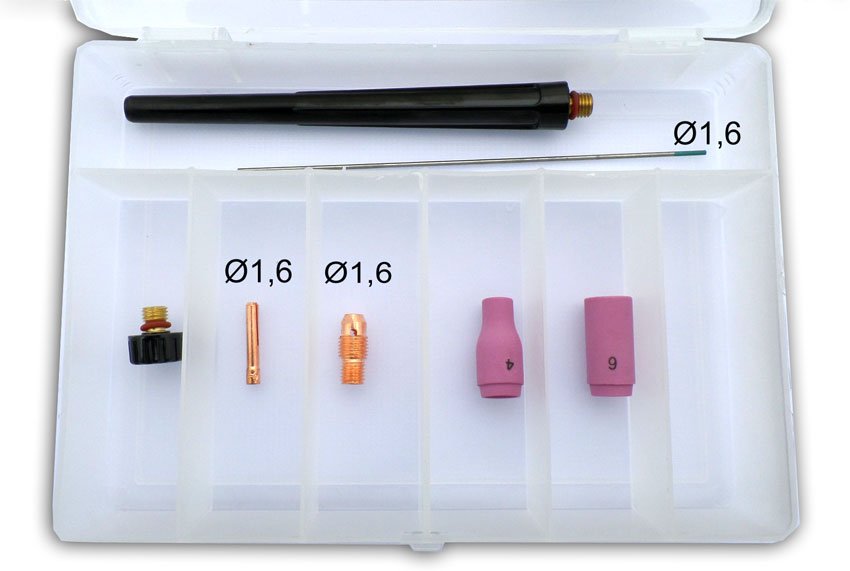 Coffret  TIG pour torche SR9 DC, SR20 DC