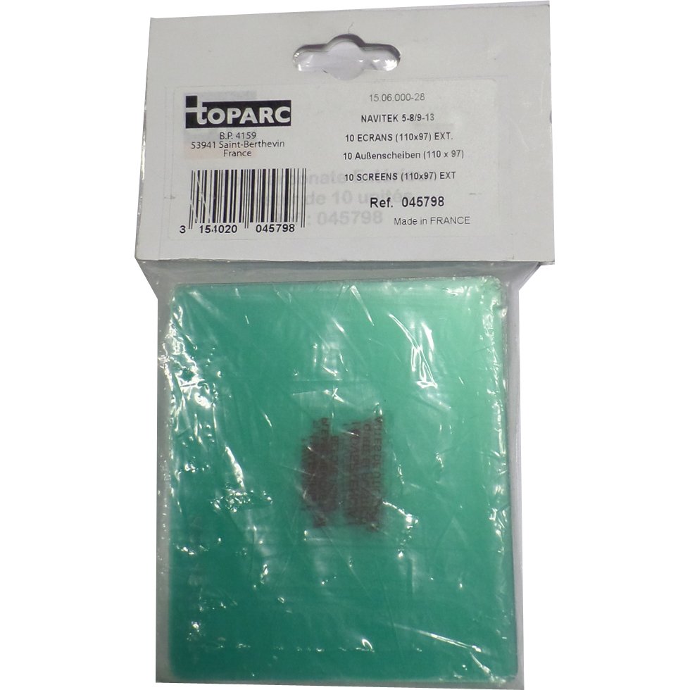 10 Écrans de garde -  Extérieur  110, x 97 mm  pour masque respiratoire NAVITEK