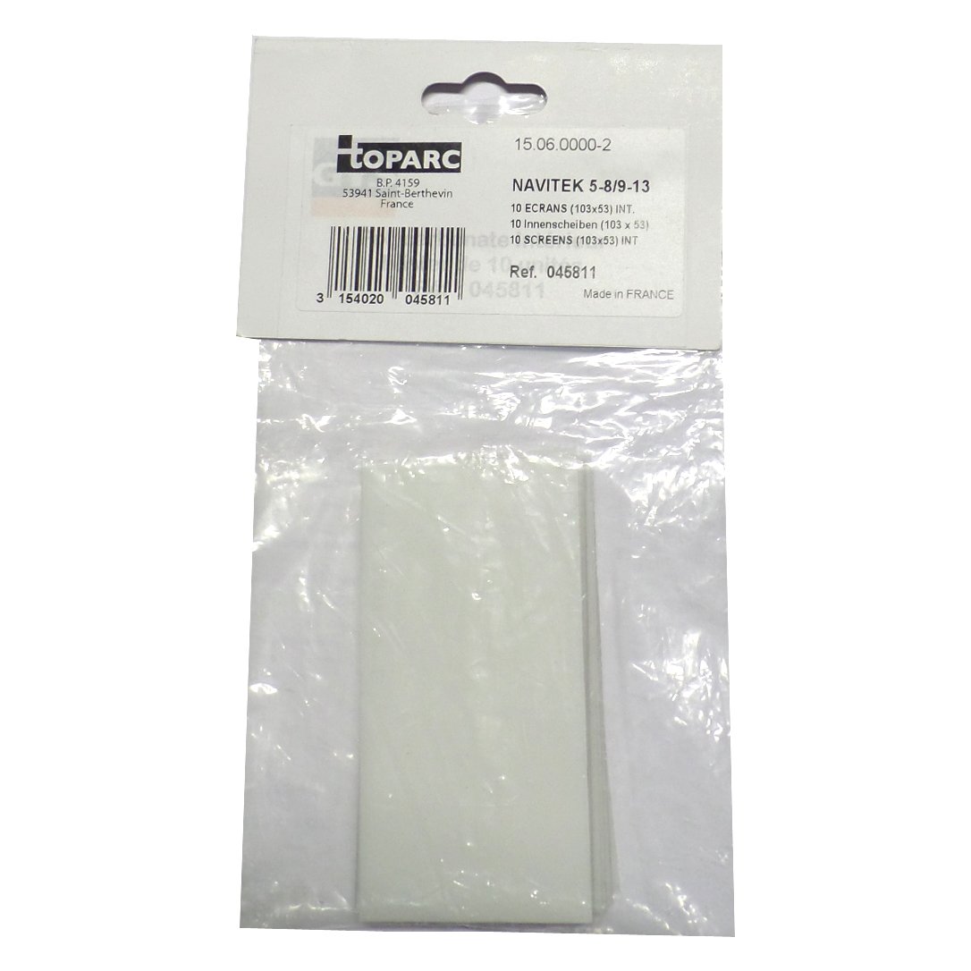 10 Écrans de garde -  Intérieur  103 x 53 mm  pour masque respiratoire NAVITEK DIGITAL