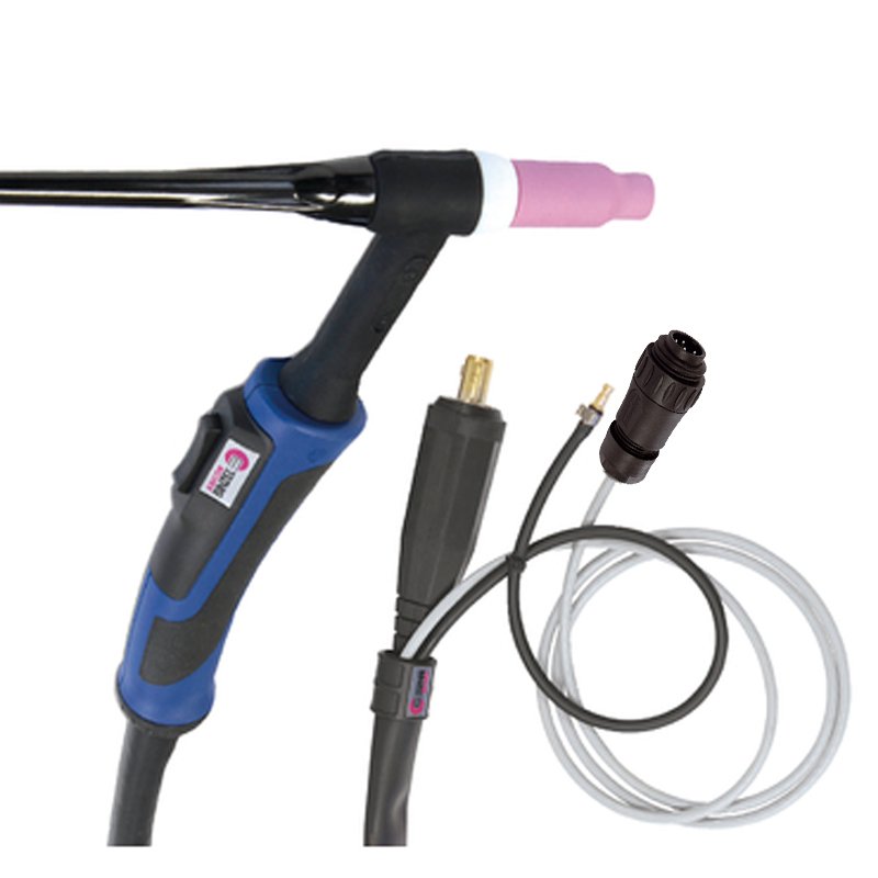 Torche TIG SR26 à double commande  - 8M - connecteur 35/50
