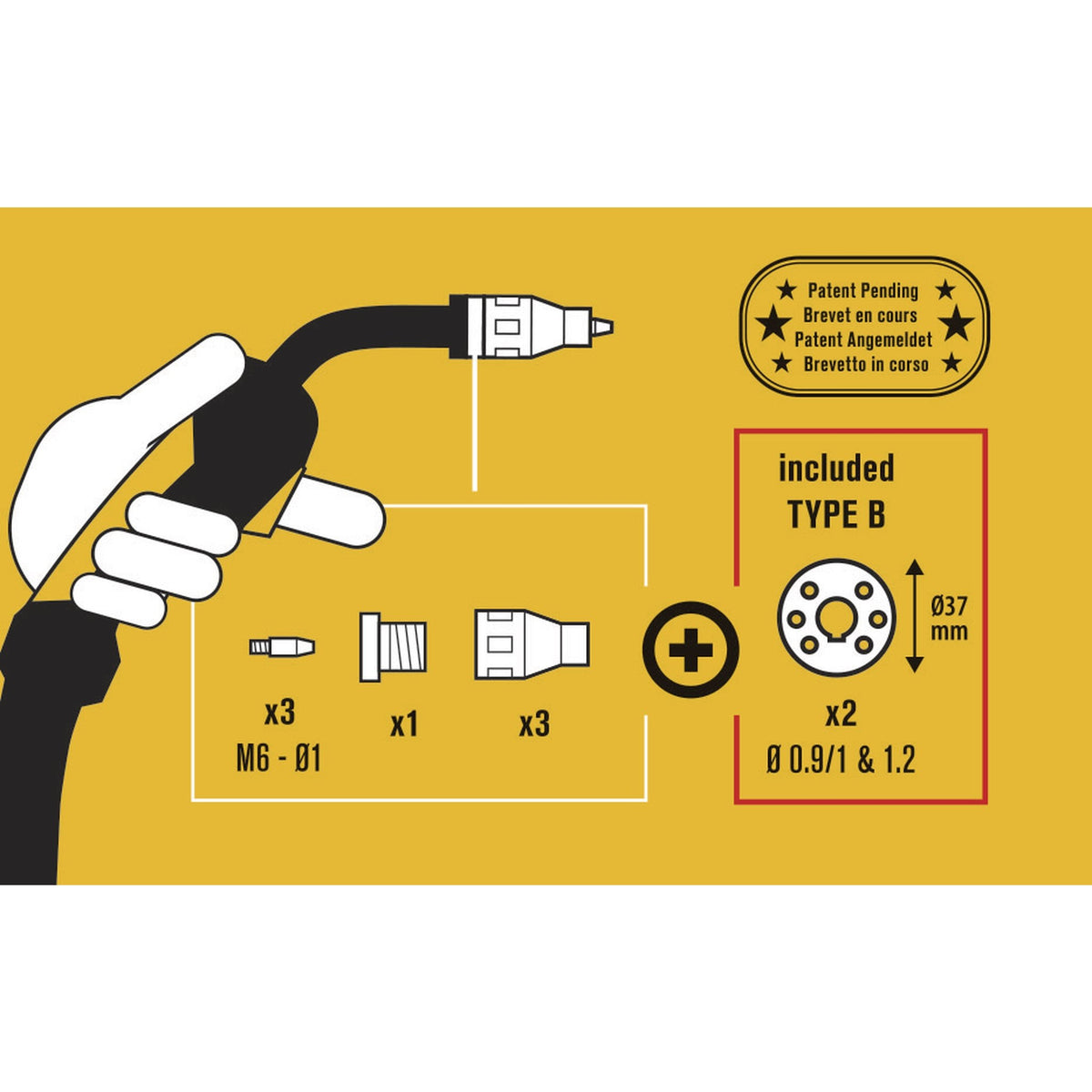 Kit No Gas pour Torche 250A Type B 2