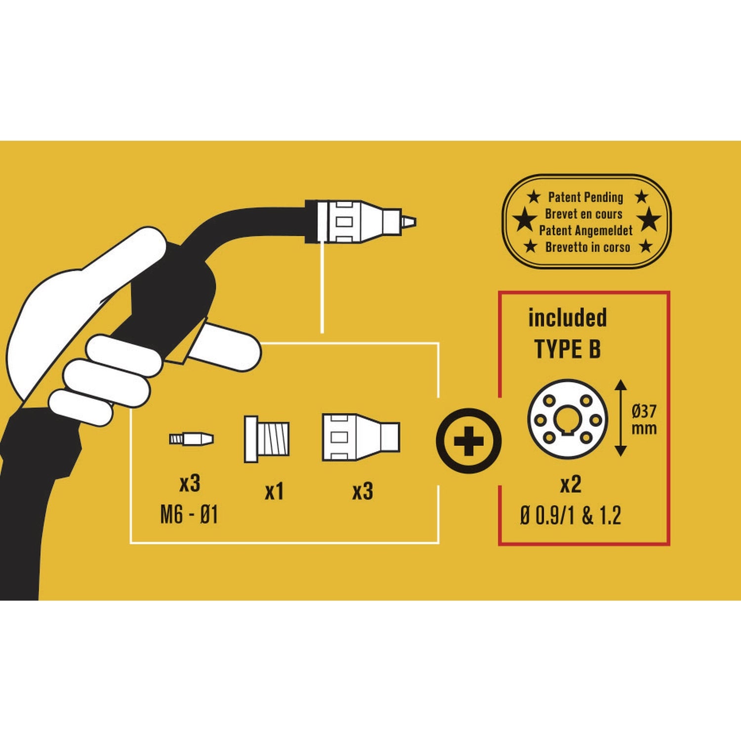 Kit No Gas pour Torche 250A Type B 2