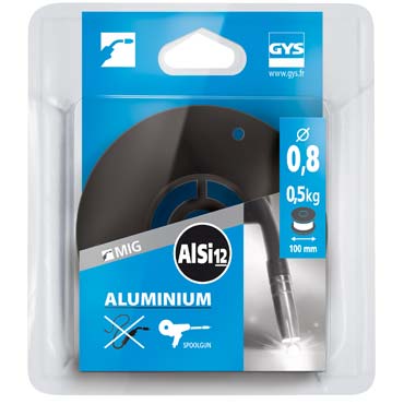 Bobine de fil plein  D 100 mm - ALU (AlSi12) - D 0,8 - 0,5kg