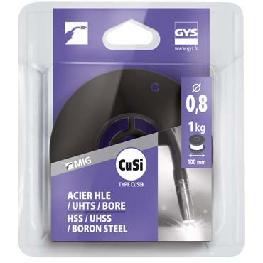 Bobine de fil plein  D 100 mm - Spéciale tôle THLE (CUSI3) - D 0,8 - 1 kg