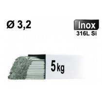 Baguettes métal d'apport TIG - INOX 316L - Ø 3,2 - Etui de 5kg