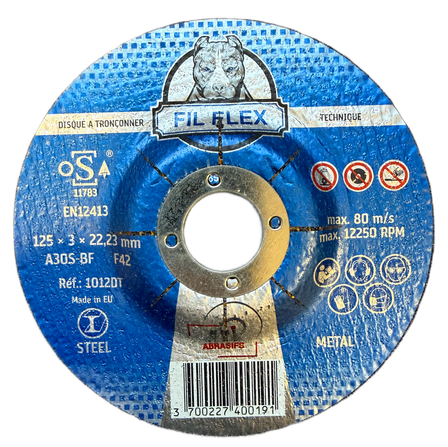 DISCO DE CORTE METAL 125X3X22 ~ ACODADO ~ FIL°FLEX