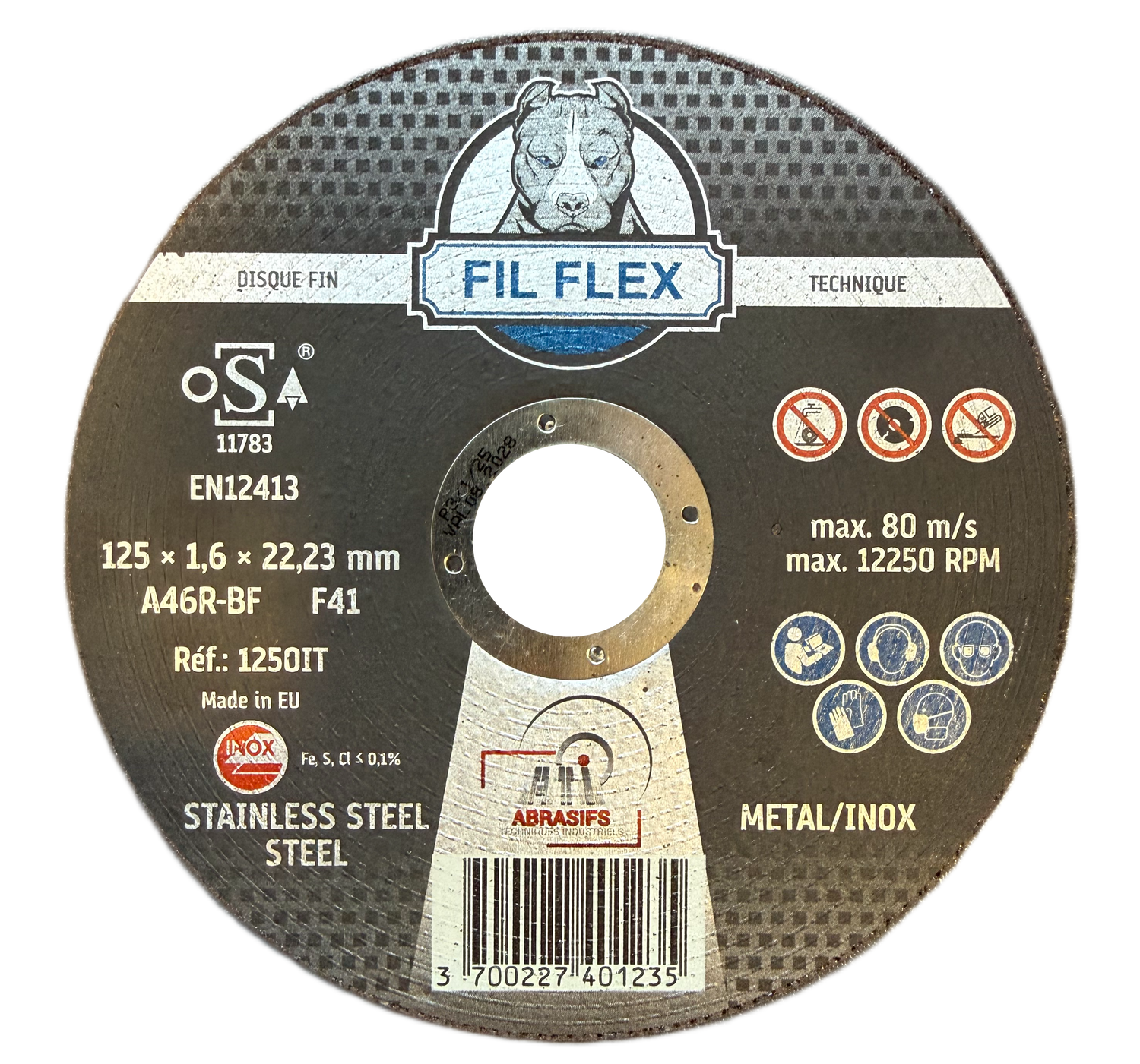 DISCO DE CORTE FINO INOX 125X1,6X22 ~ FIL°FLEX