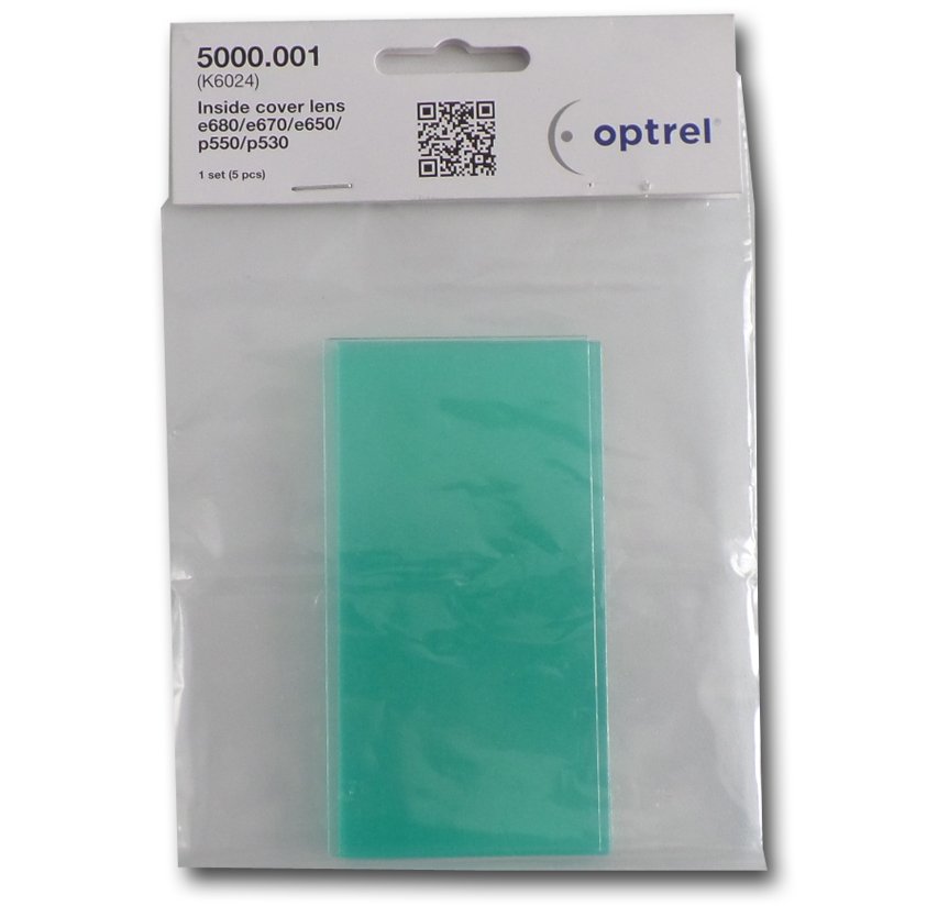 5 Écrans de garde -  Intérieur 107 X 55 mm  pour masque OPTREL P550 / E684
