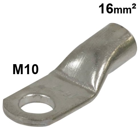 Cosse à oeil à souder et à sertir 16mm² M10 - lot de 2 pcs