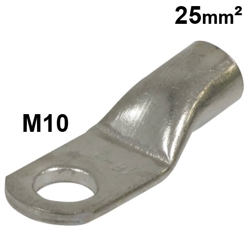 Cosse à oeil à souder et à sertir 25mm² M10 - lot de 2 pcs