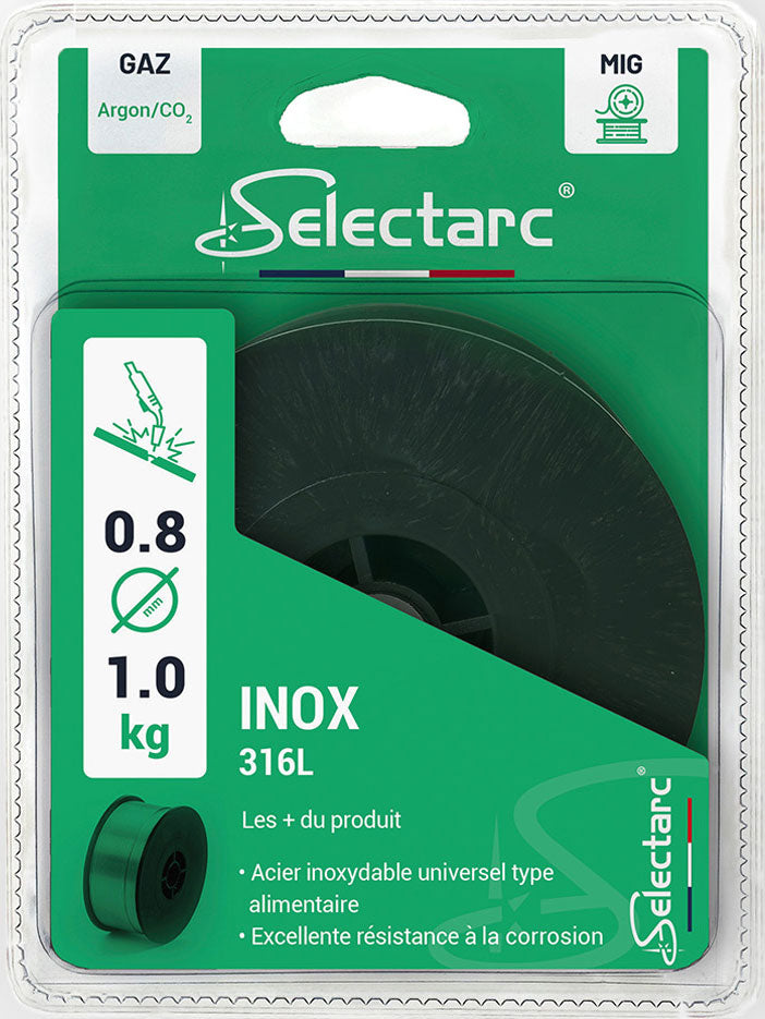 bobine d100 selectarc inox 316l