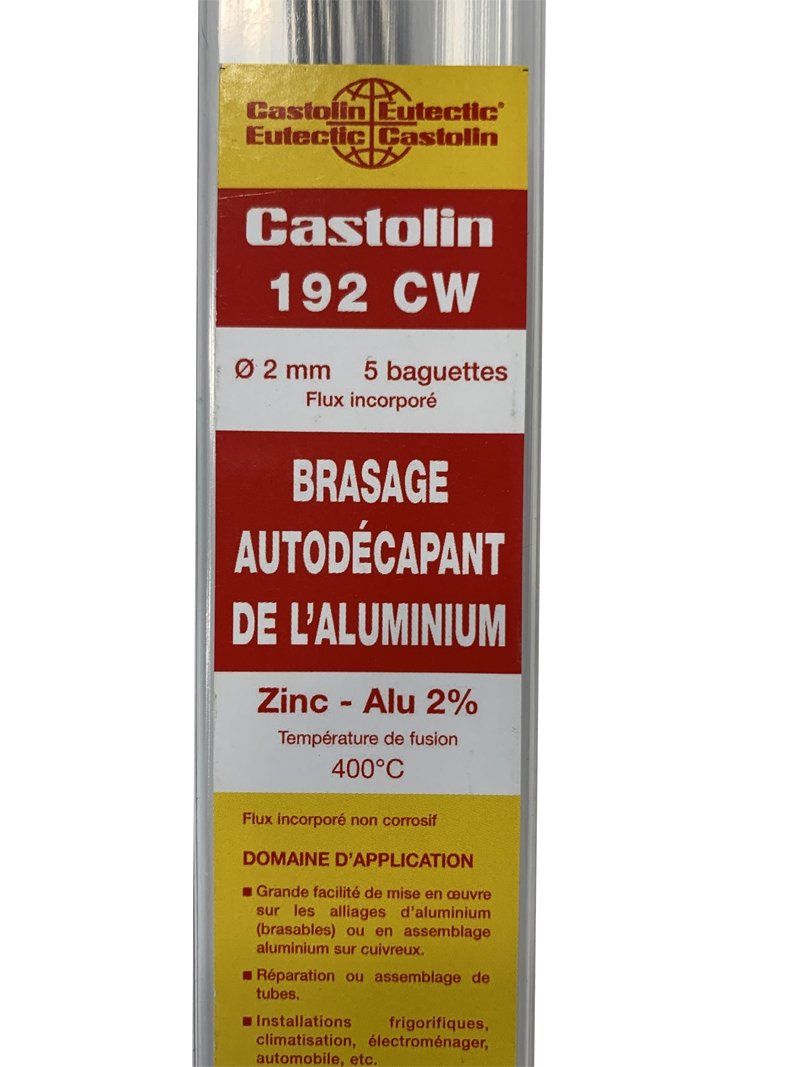 Baguettes métal apport flamme spécial Alu - 192 CW - Ø 2 - CASTOLIN