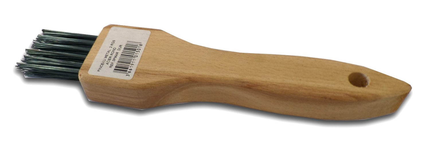 Brosse métal pinceau Acier- manche bois - SODISARC