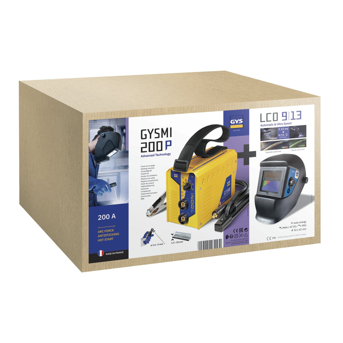 Poste à souder GYSMI 200P + masque LCD TECHNO 9/13 TRUE COLOR - GYS