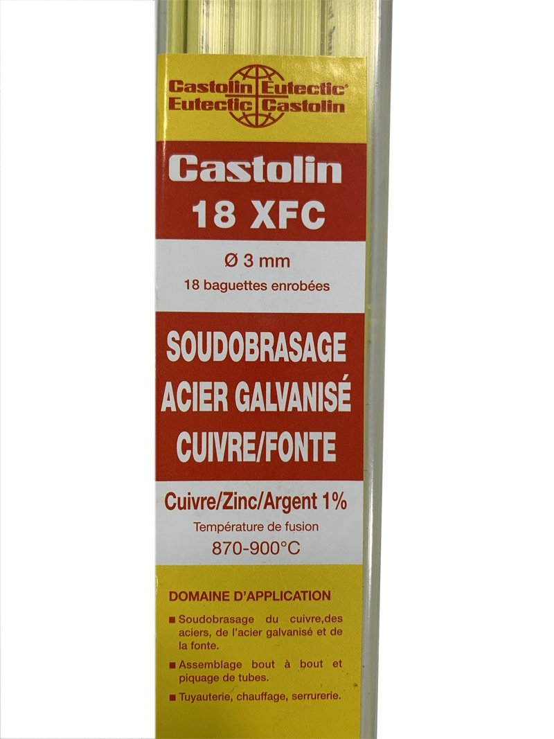 18 Baguettes enrobées métal d'apport brasage - Ø 3  - CASTOLIN