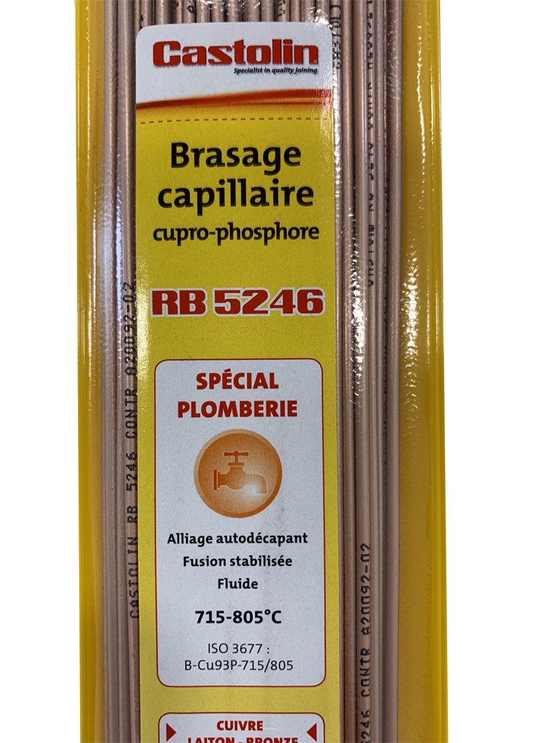 Baguettes métal apport flamme RB 5246 - Cuivre - Ø 2 - CASTOLIN
