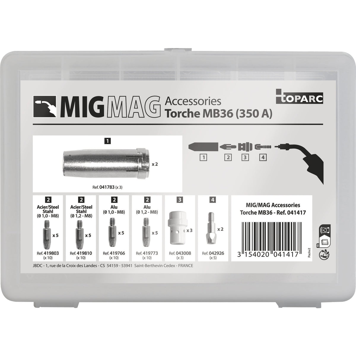 Coffret Torche MIG 350 A (MB36)