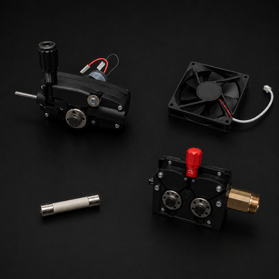 Ventilateurs, electrovannes, motodévidoirs