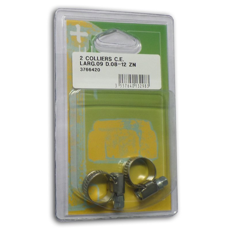2 Colliers de serrage  -  D 8 à 13 MM