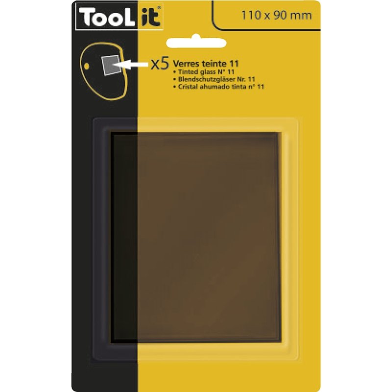 5 Écrans de garde -  Intérieur 110 x 90 mm  -TEINTE 11 - pour masque FLIP FLAP