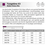 Electrode tungstene e3 infos