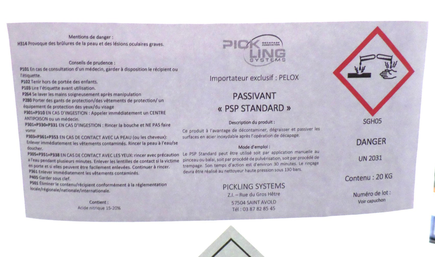 PASSIVANT INOX PSP STANDARD - 20Kg