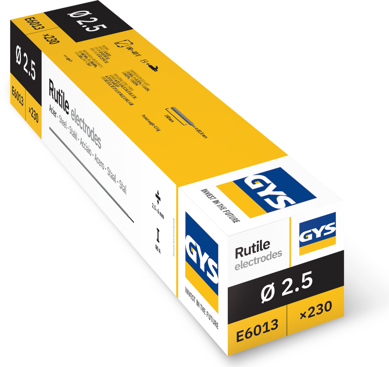 Etui de 230 électrodes acier rutiles - GYS