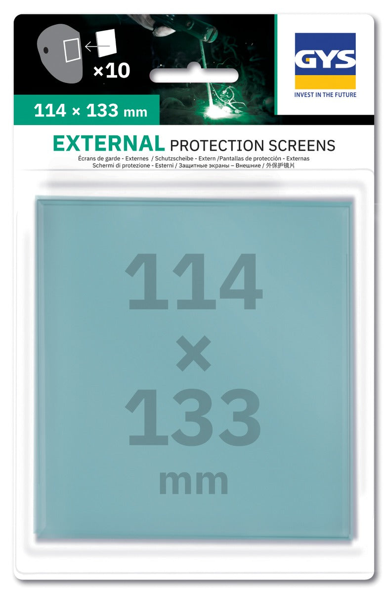 10 Écrans de garde -  Exterieur 114 x 133 mm  pour masque ERGOTECH / SPACEVIEW  / GYSMATIC XXL / ZEUS / ALIEN