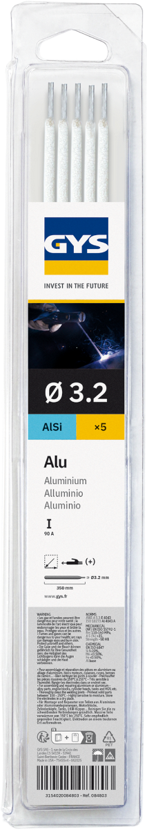 Blister de 5 électrodes ALUMINIUM - GYS