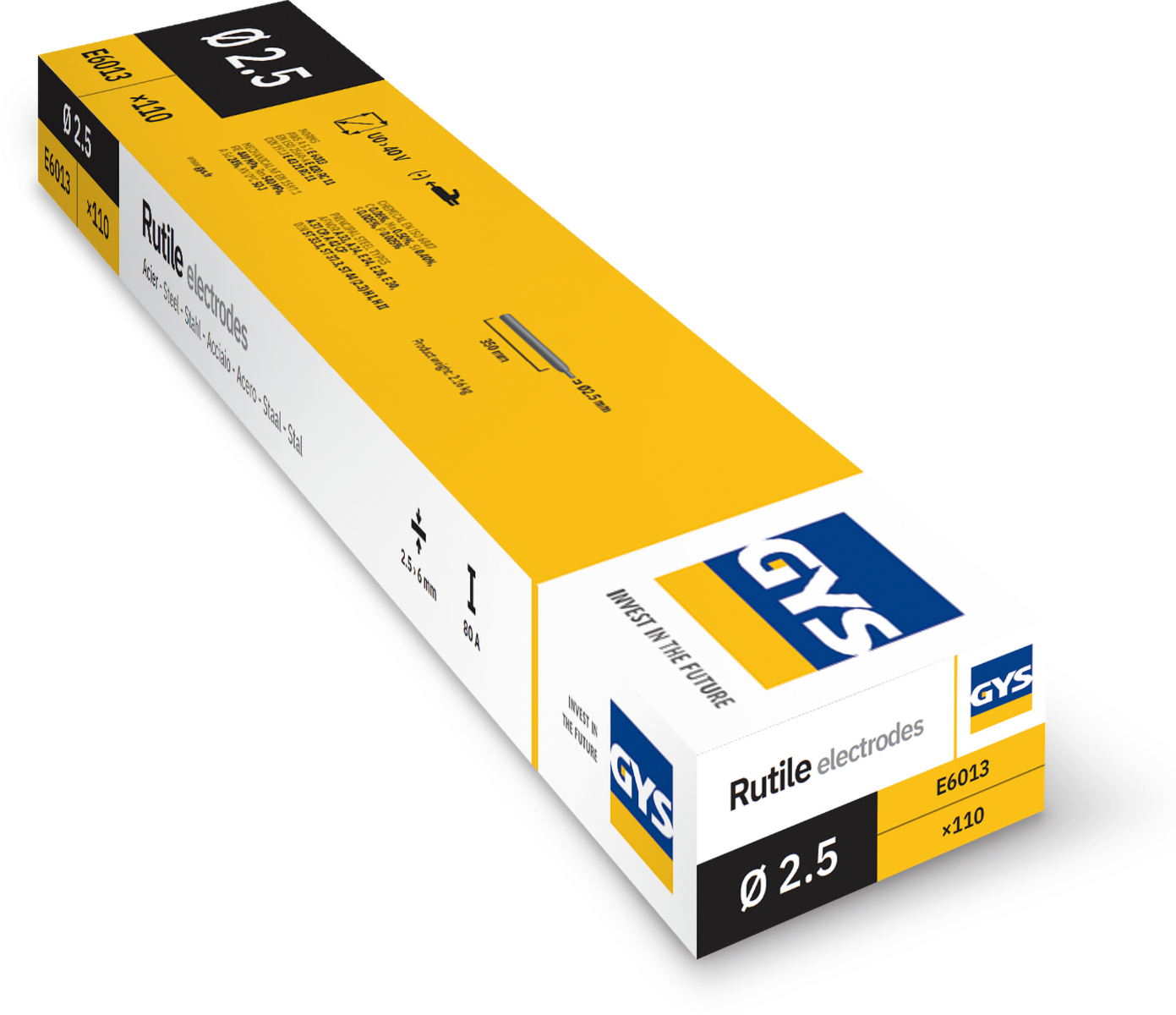 Demi etui de 110 électrodes acier rutiles - GYS