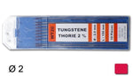 électrodes tungstène thorié, Ø 2mm - Rouge