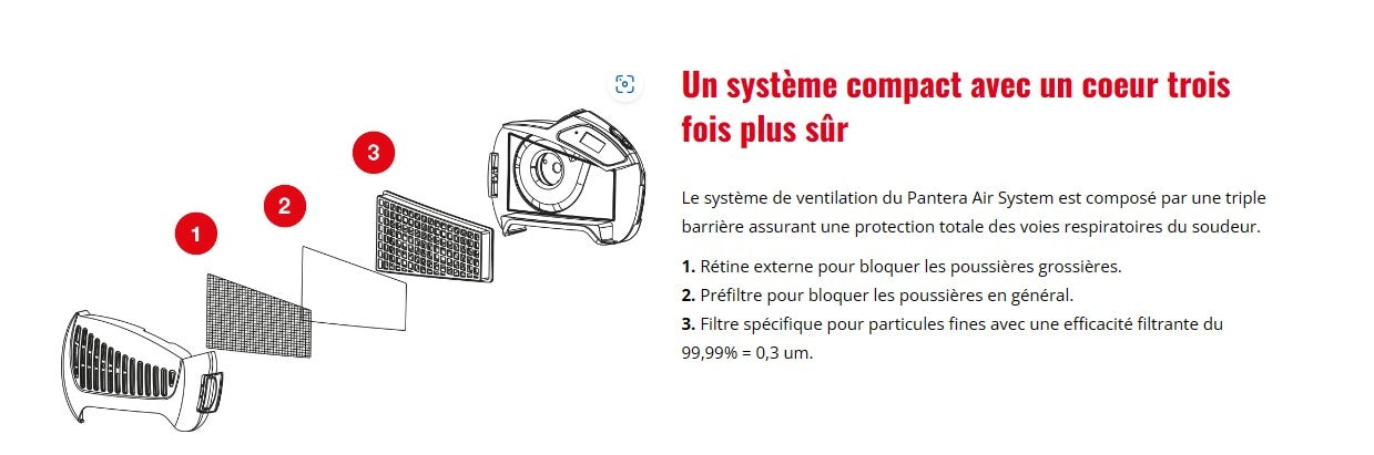 MASQUE RESPIRATOIRE PANTERA TH3  9/13 - SACIT