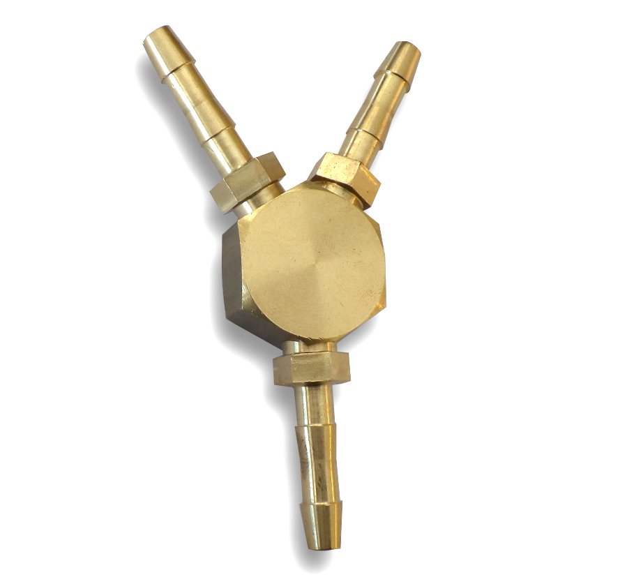 RACCORD DE GAZ  Y - MALE D 6.3 - TLS -