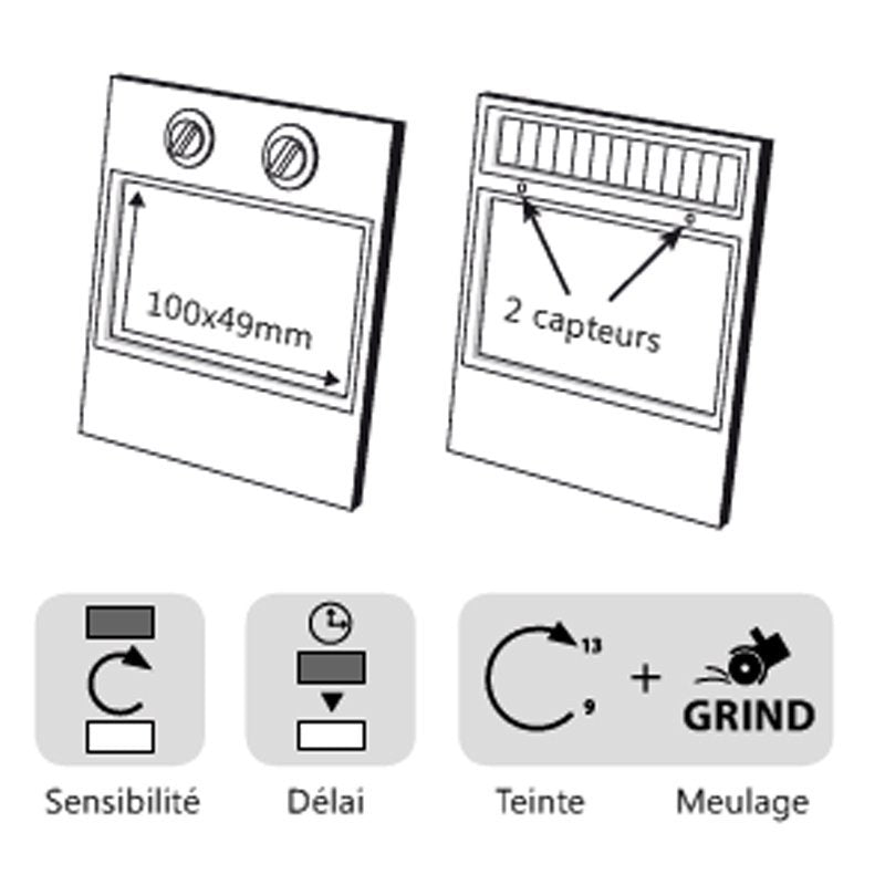 Masque de soudeur PROMAX  LCD 9-13G TRUE COLOR - VOLCANO - GYS
