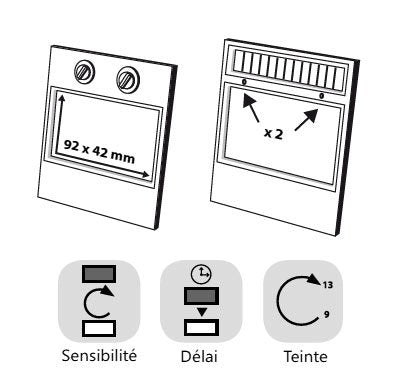Masque de soudeur LCD TECHNO 9-13 -TRUE COLOR - GYS