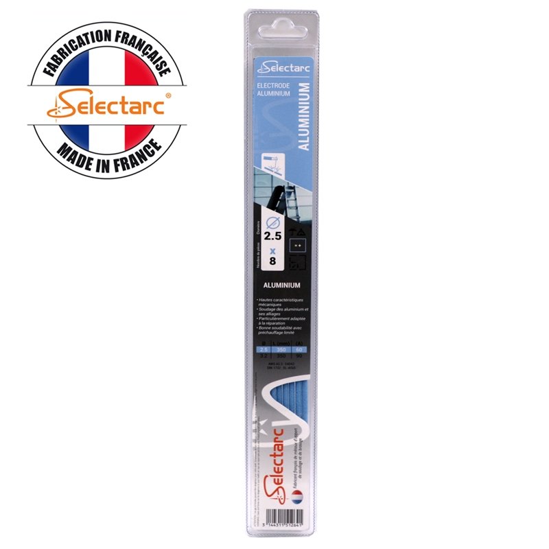 Électrode Aluminium - D 2,5 - (Blister de 8 pièces)