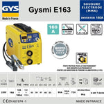 Poste à souder GYSMI E163  + masque LCD TECHNO 9/13 - TRUE COLOR - GYS