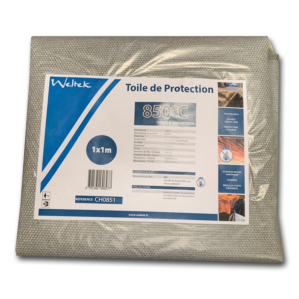 Toile 850°C anti-chaleur 1000 x 1000 mm - WELTEK