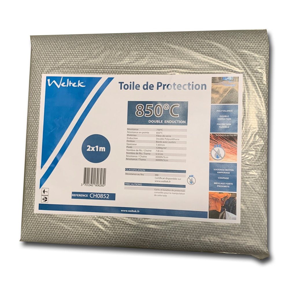 Toile 850°C anti-chaleur 1000 x 2000 mm - WELTEK
